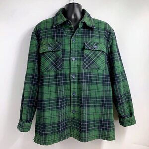 Alaska Wilderness Gear Men's Plaid Cotton Flannel Button Up Long Sleeve Size L